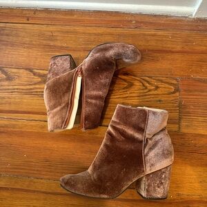 Primark Velvet Pink Ankle Boots